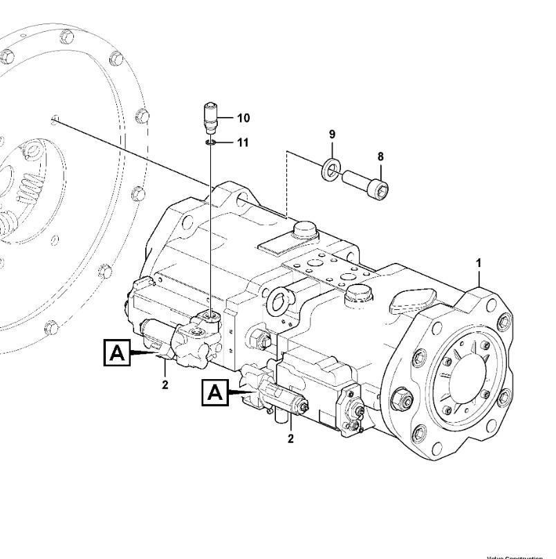Volvo EC300D EC350D Main Pump 14632316 K5V160DT Převodovka
