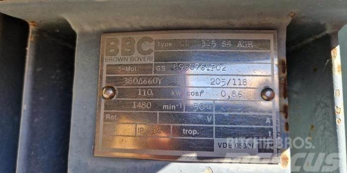 BBC Brown Boveri 110kW Elektromotor Motory