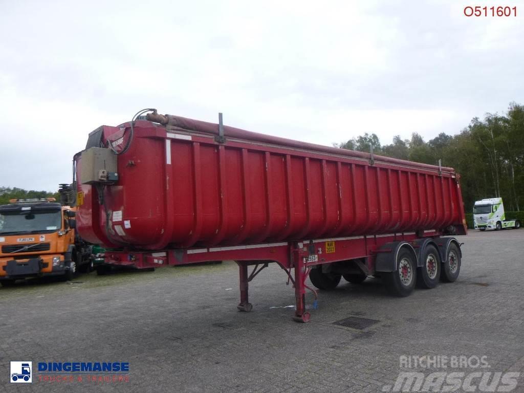 Fruehauf Tipper trailer alu 34.6 m3 + tarpaulin Sklápěcí návěsy