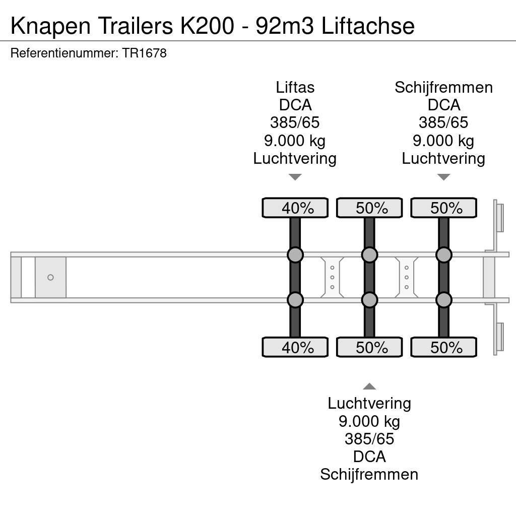Knapen Trailers K200 - 92m3 Liftachse Návěsy s pohyblivou podlahou