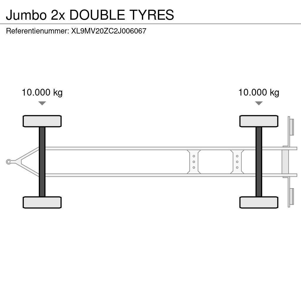 Jumbo 2x DOUBLE TYRES Plachtové přívěsy