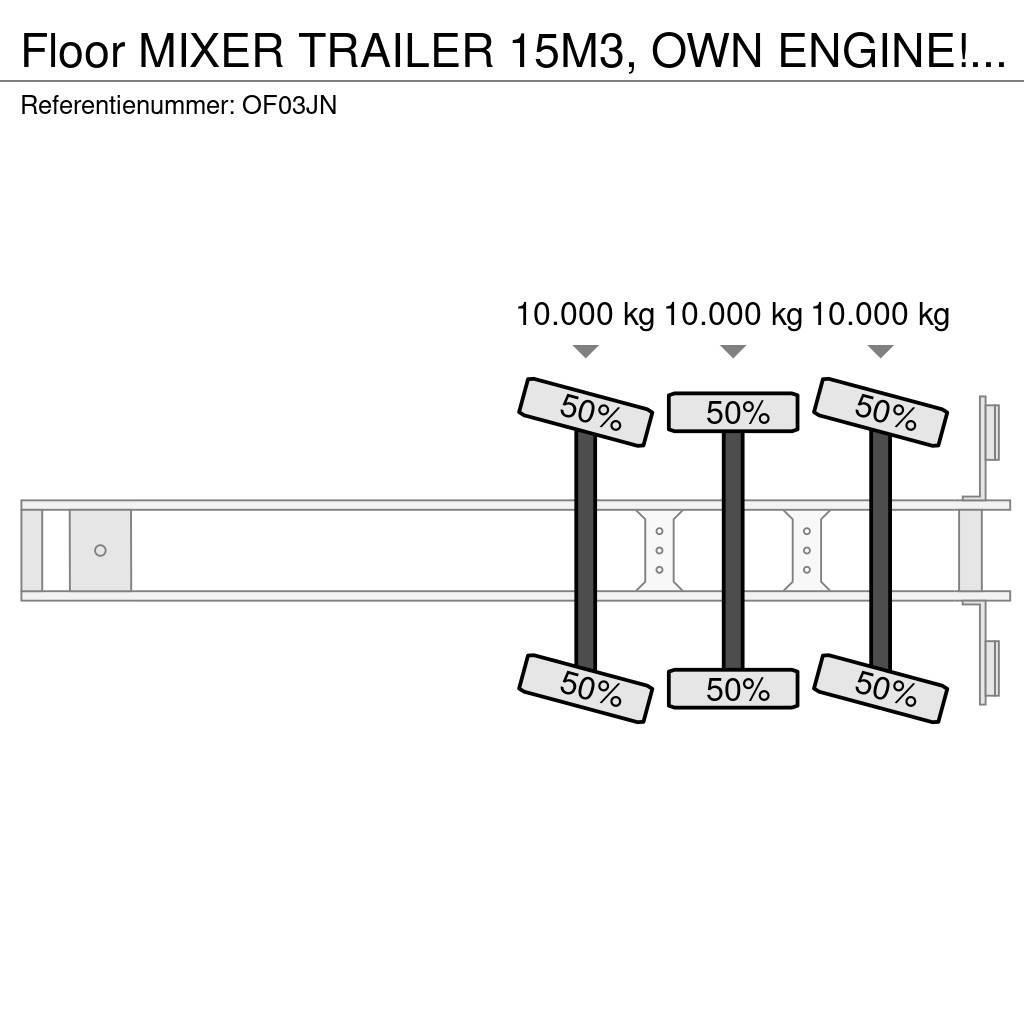 Floor MIXER TRAILER 15M3, OWN ENGINE!!NL MOGELIJK!! Ostatní návěsy