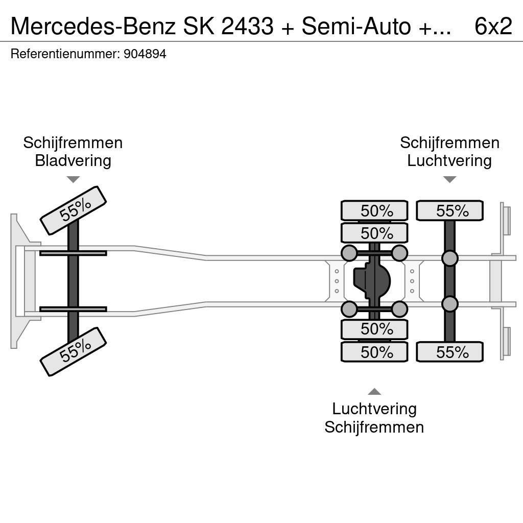 Mercedes-Benz SK 2433 + Semi-Auto + PTO + Serie 14 Crane + 3 ped Univerzální terénní jeřáby