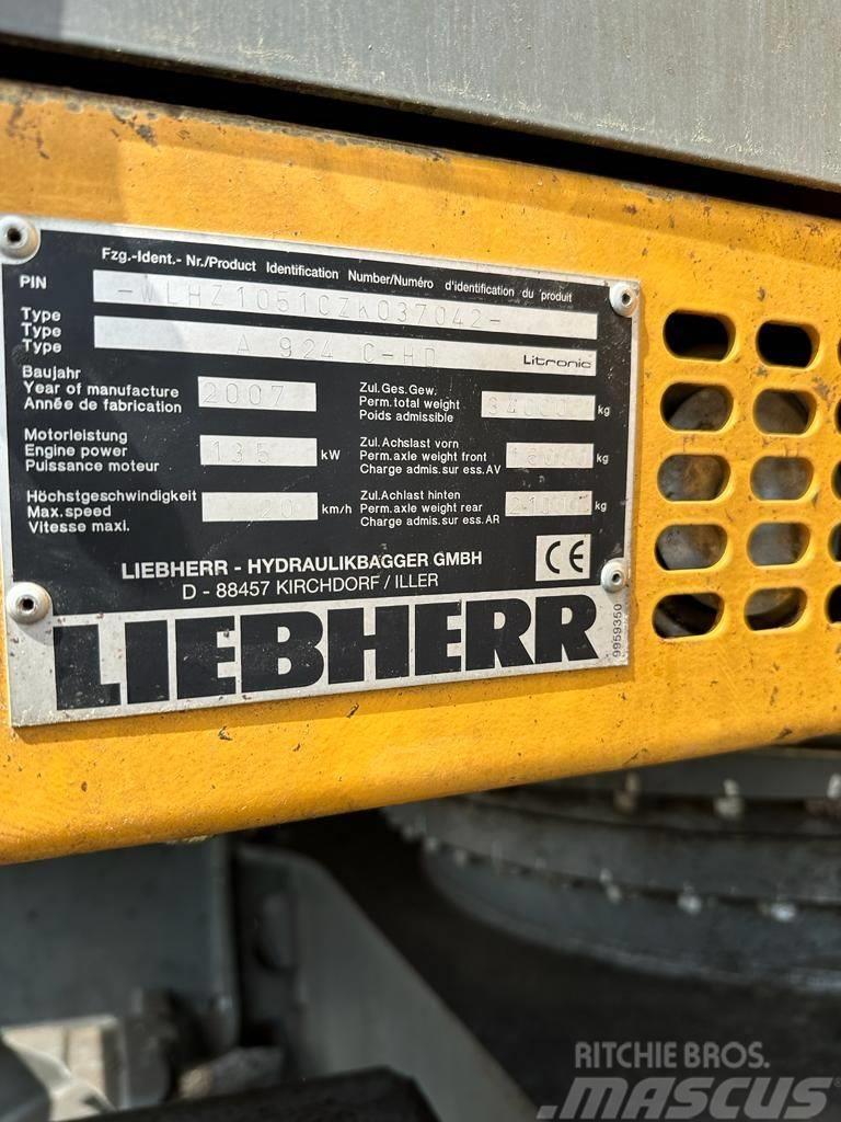 Liebherr A 924C-HD Kolová rýpadla