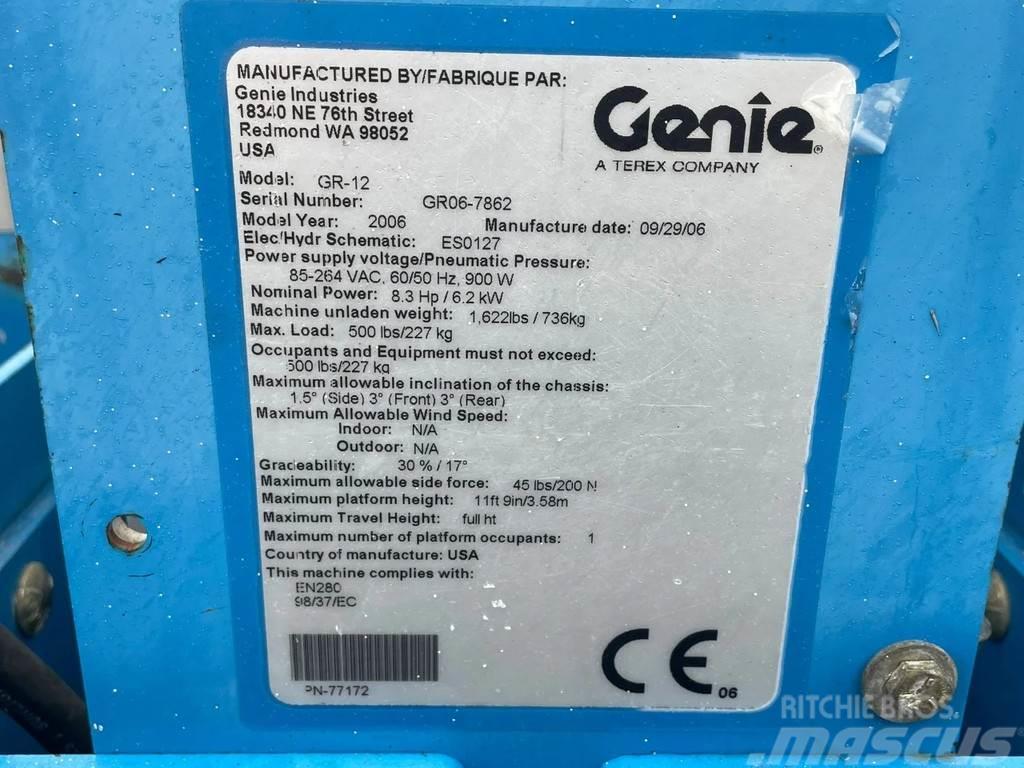 Genie GR-12 | PARTS MACHINE | NON FUNCTIONAL Další zvedače a plošiny