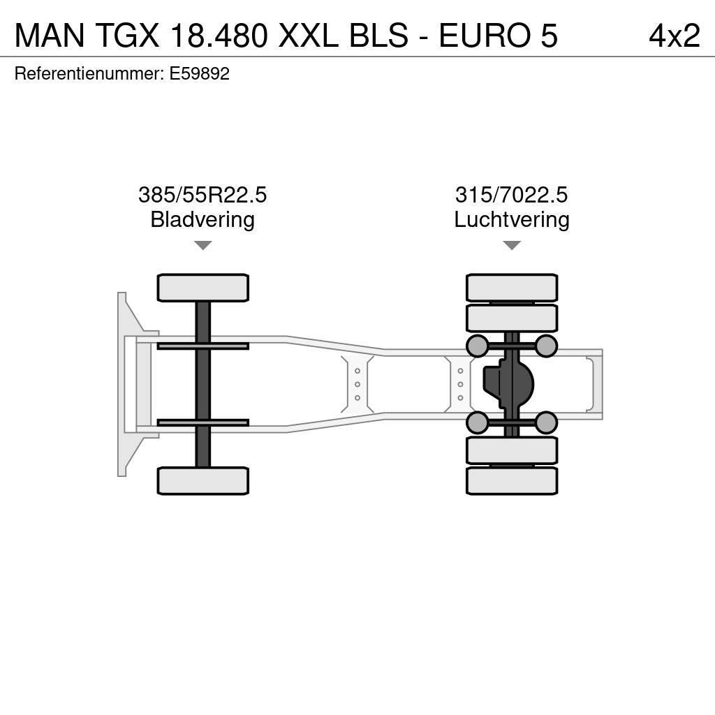 MAN TGX 18.480 XXL BLS - EURO 5 Tahače