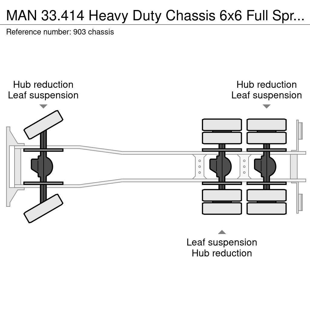 MAN 33.414 Heavy Duty Chassis 6x6 Full Spring Suspensi Nákladní vozidlo bez nástavby
