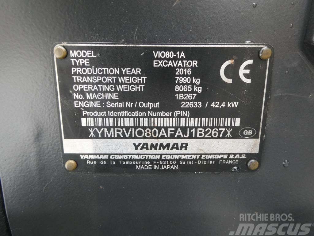 Yanmar Vio 80-1A Midi rýpadla 7t - 12t