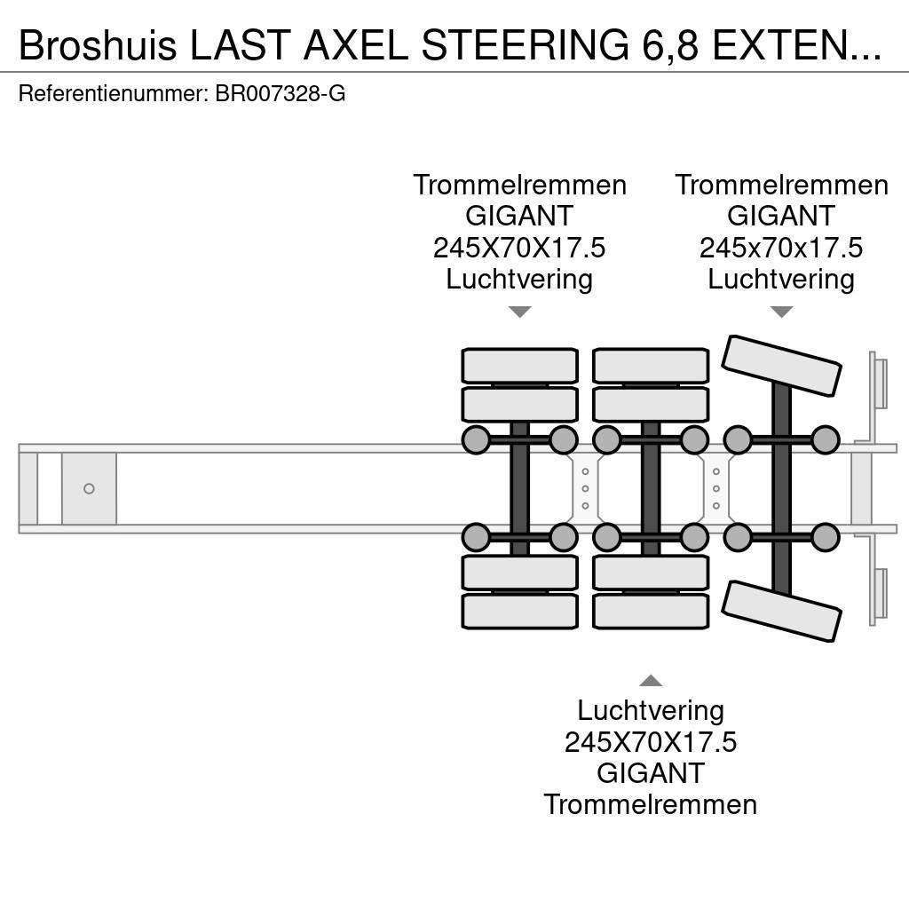 Broshuis LAST AXEL STEERING 6,8 EXTENDABLE Podvalníkové návěsy