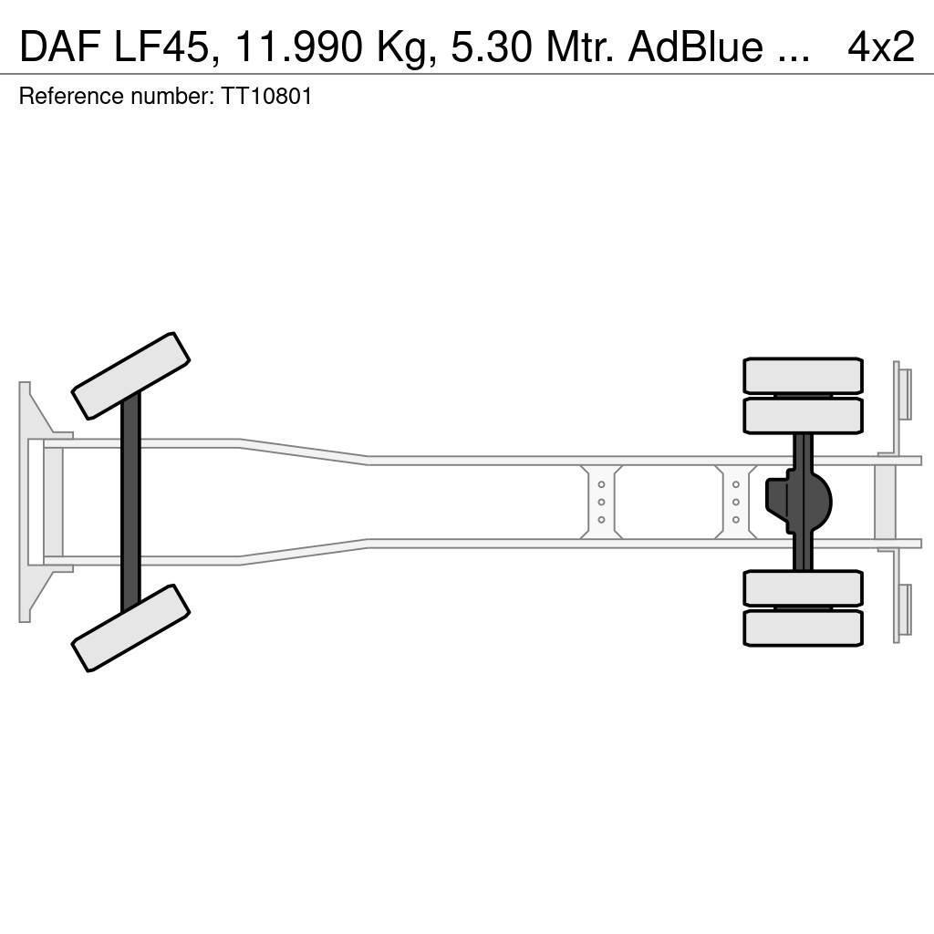 DAF LF45, 11.990 Kg, 5.30 Mtr. AdBlue Valníky/Sklápěcí bočnice