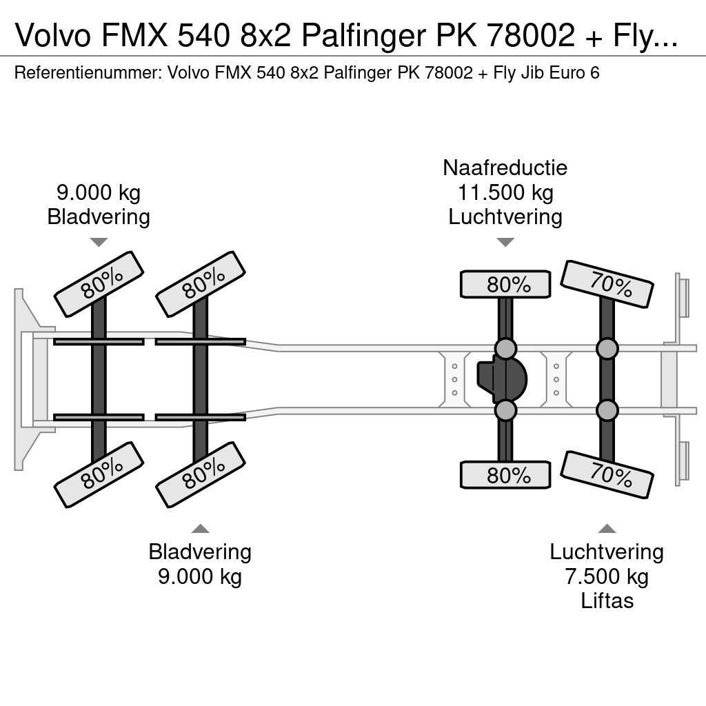 Volvo FMX 540 8x2 Palfinger PK 78002 + Fly Jib Euro 6 Univerzální terénní jeřáby