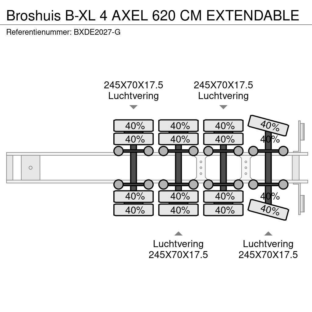 Broshuis B-XL 4 AXEL 620 CM EXTENDABLE Podvalníkové návěsy