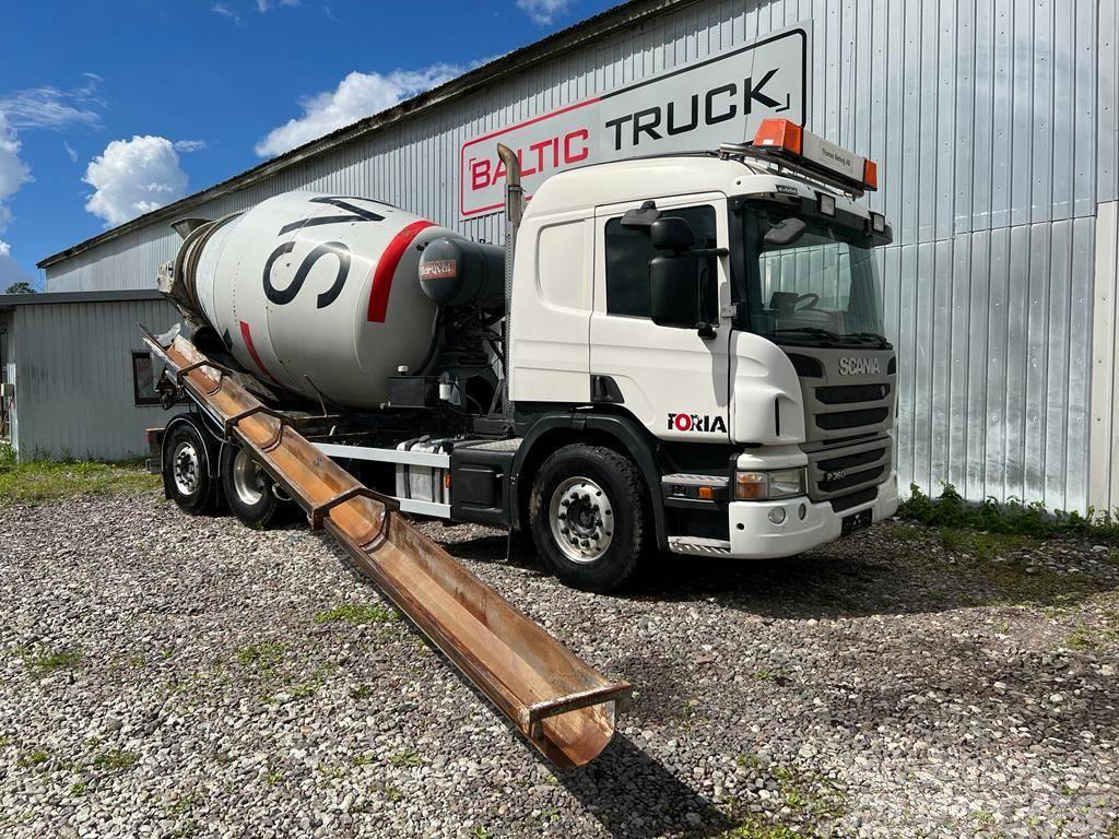Scania P 360, 6x2 MIXER + 9m HYDRAULIC PIPE Domíchávače betonu