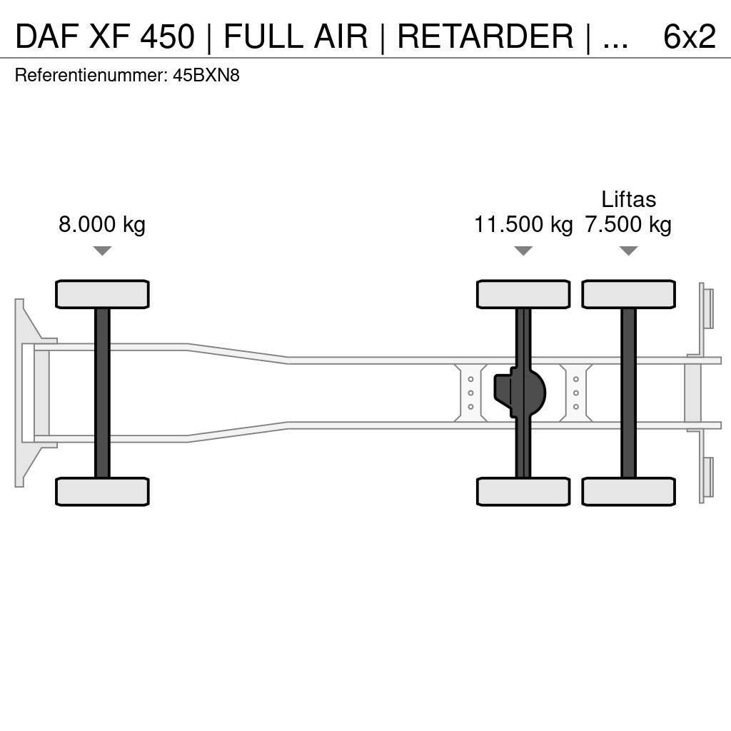 DAF XF 450 | FULL AIR | RETARDER | MACHINE LOW LOADER Nákladní vozy na přepravu automobilů