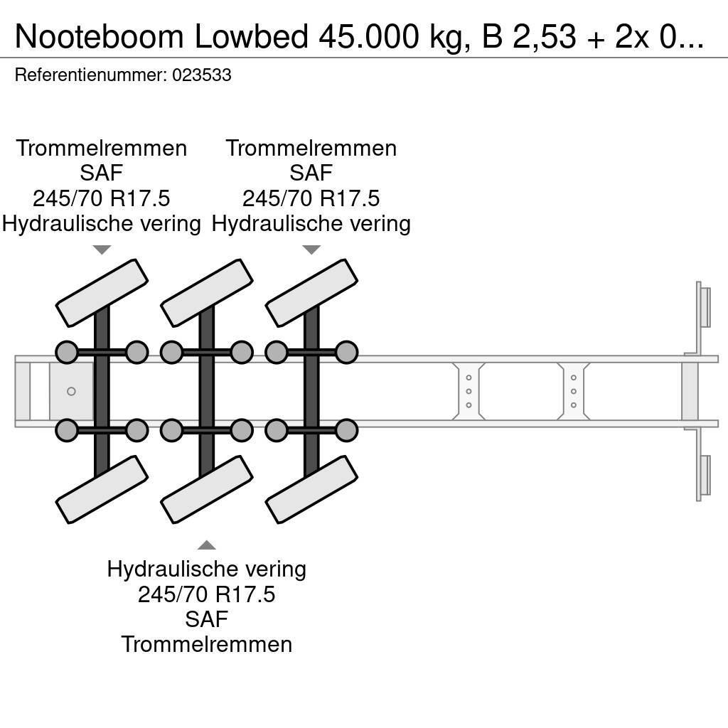 Nooteboom Lowbed 45.000 kg, B 2,53 + 2x 0,23 mtr, Lowbed Podvalníkové návěsy