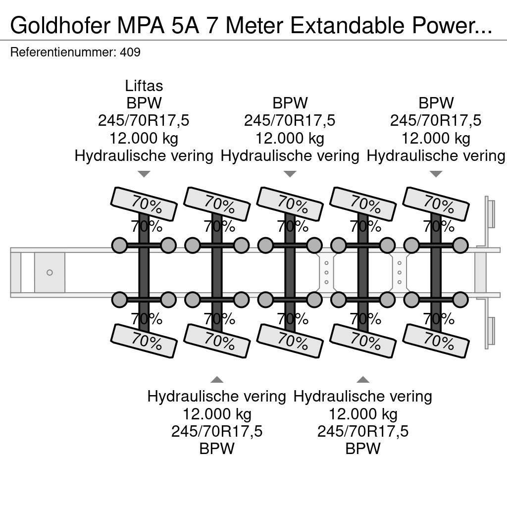 Goldhofer MPA 5A 7 Meter Extandable Powersteering Liftaxle 1 Podvalníkové návěsy