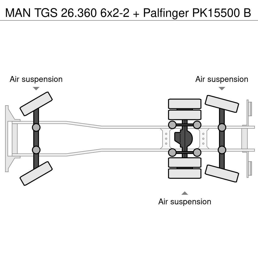 MAN TGS 26.360 6x2-2 + Palfinger PK15500 B Univerzální terénní jeřáby