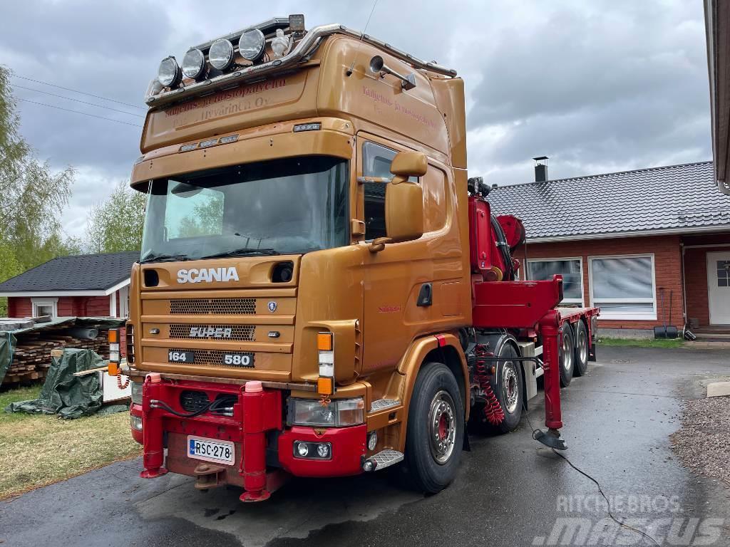 Scania R164 8x2 +Copma 990.6 nosturi+Jibi, kympitys 2028v Autojeřáby, hydraulické ruky