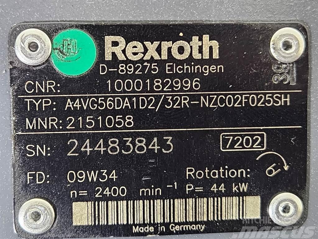 Kramer 1000182996-Rexroth A4VG56DA1D2/32R-Drive pump Hydraulika