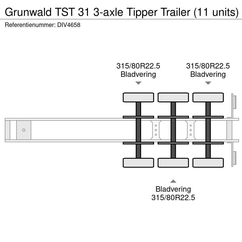 Grunwald TST 31 3-axle Tipper Trailer (11 units) Sklápěcí návěsy
