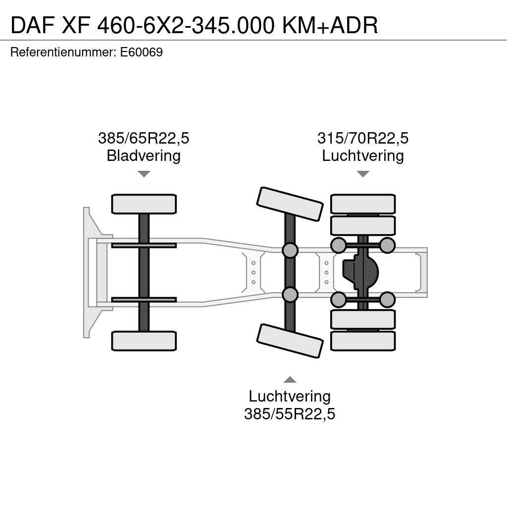 DAF XF 460-6X2-345.000 KM+ADR Tahače
