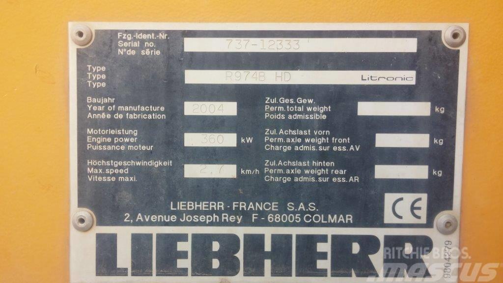 Liebherr R 974 B HD Pásová rýpadla