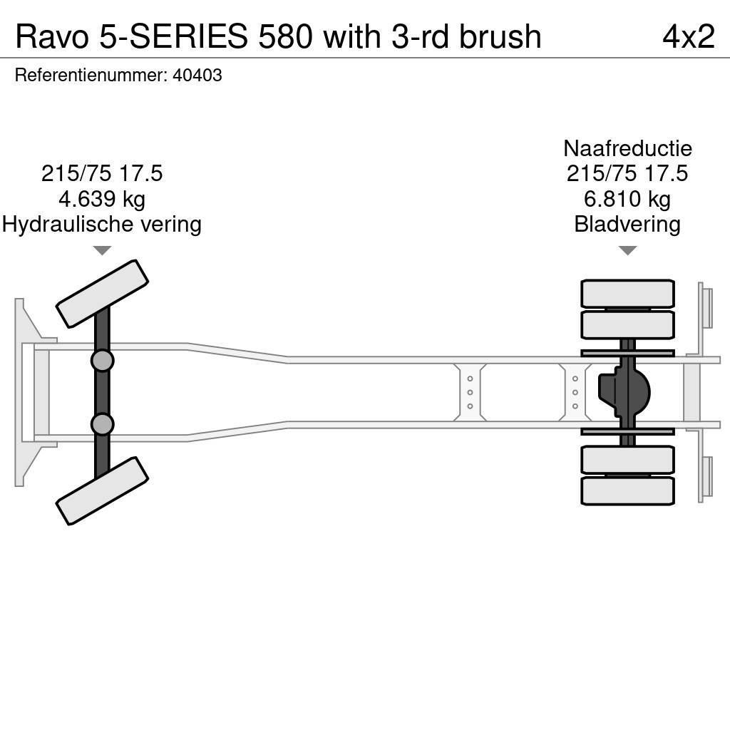 Ravo 5-SERIES 580 with 3-rd brush Zametací vozy