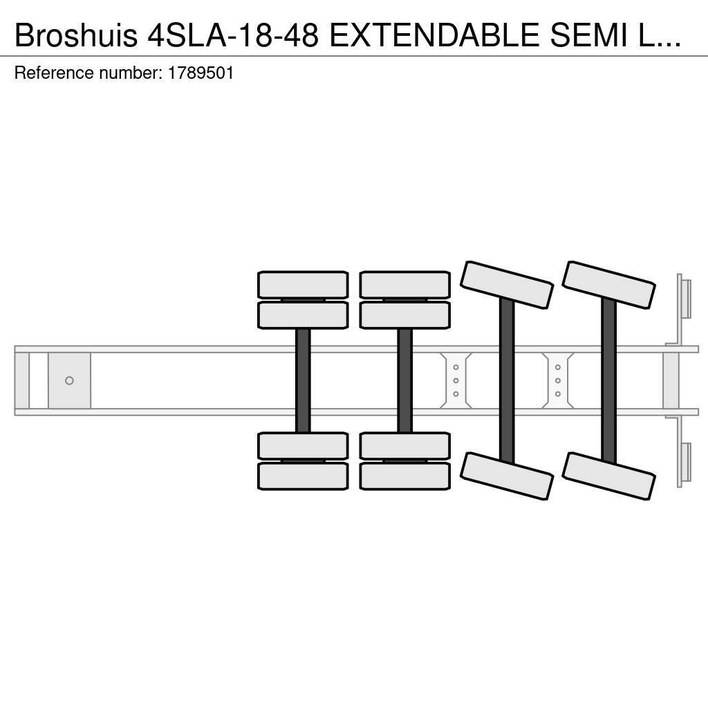 Broshuis 4SLA-18-48 EXTENDABLE SEMI LOWLOADER/DIEPLADER/TIE Podvalníkové návěsy