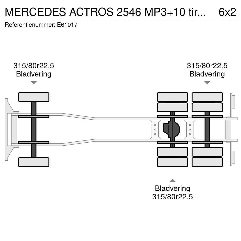 Mercedes-Benz ACTROS 2546 MP3+10 tires/pneus Kontejnerový rám/Přepravníky kontejnerů
