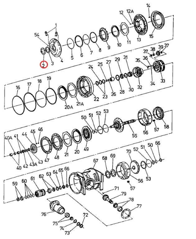 Dressta Mechanizm skrętu TD25, SB60, DRIVE, STEERING Převodovka