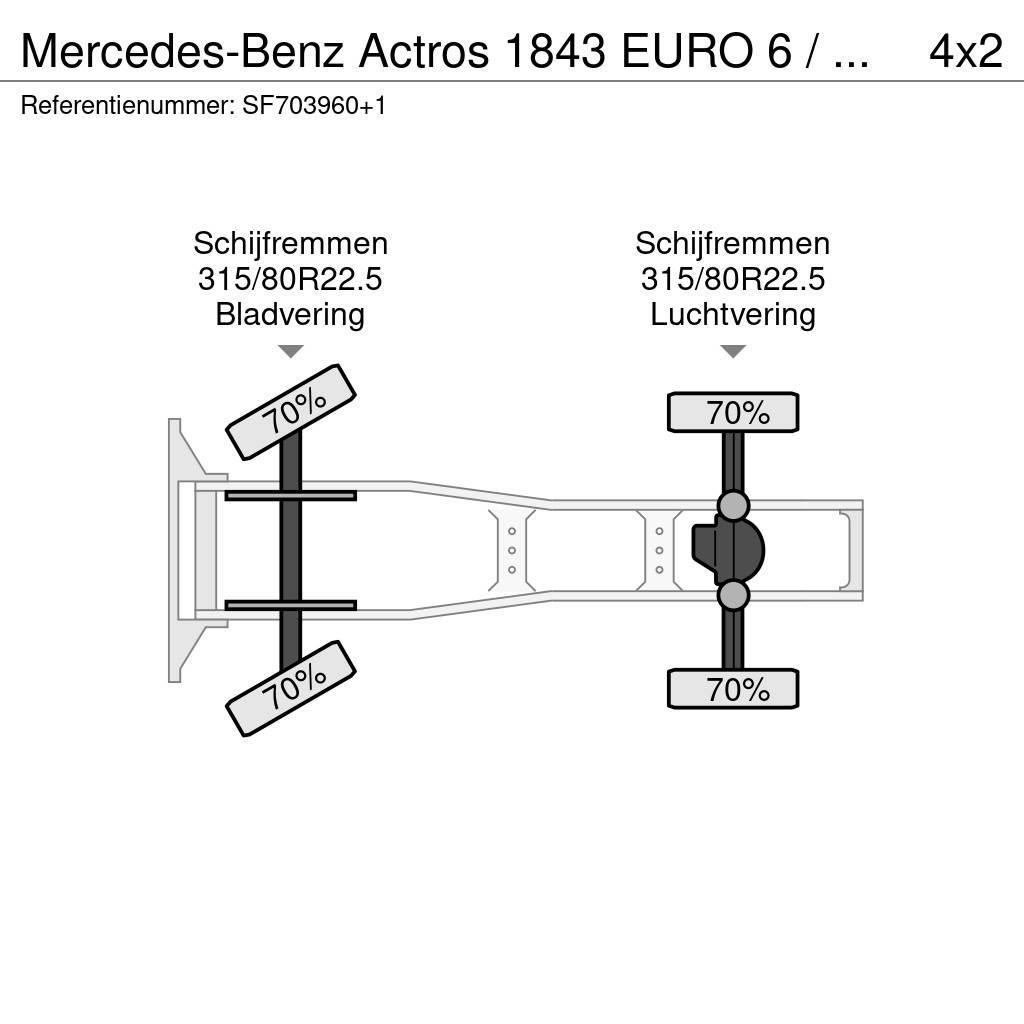Mercedes-Benz Actros 1843 EURO 6 / PTO Tahače