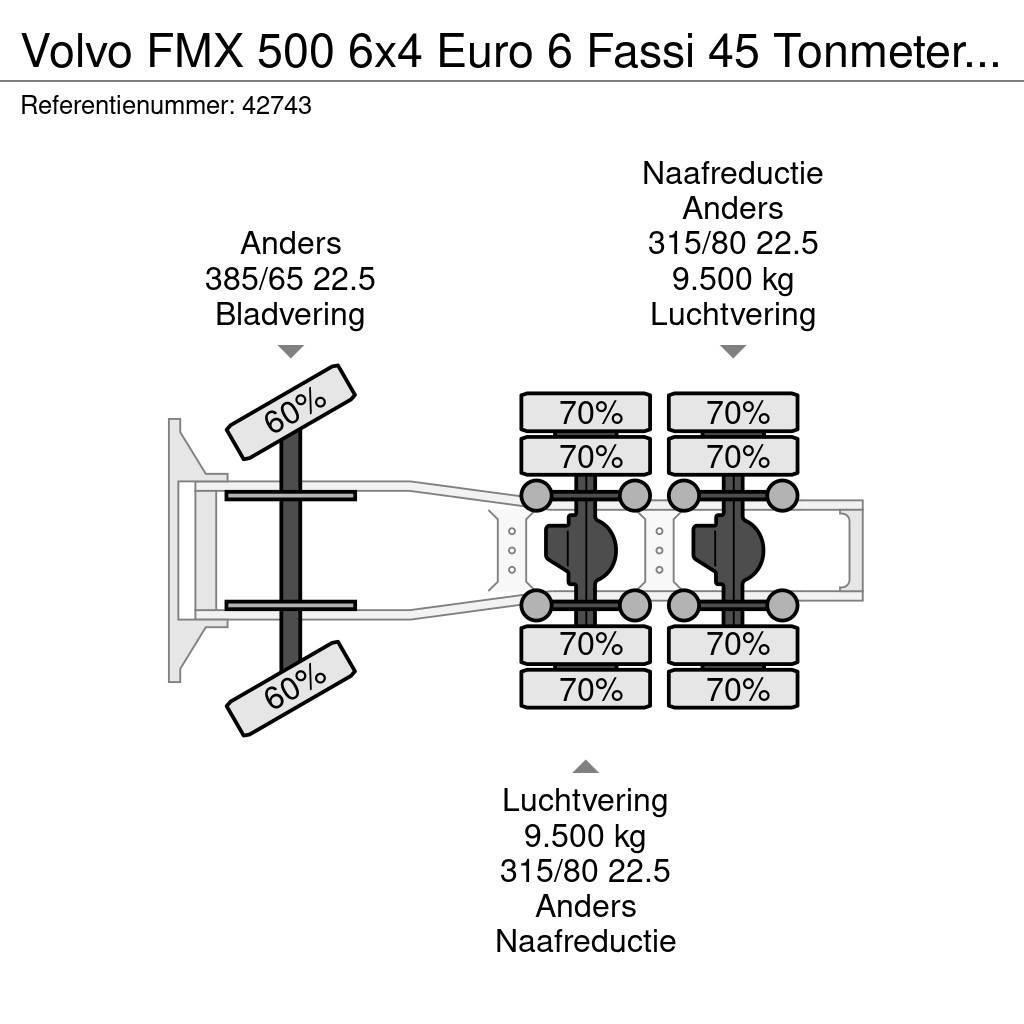 Volvo FMX 500 6x4 Euro 6 Fassi 45 Tonmeter laadkraan Tahače
