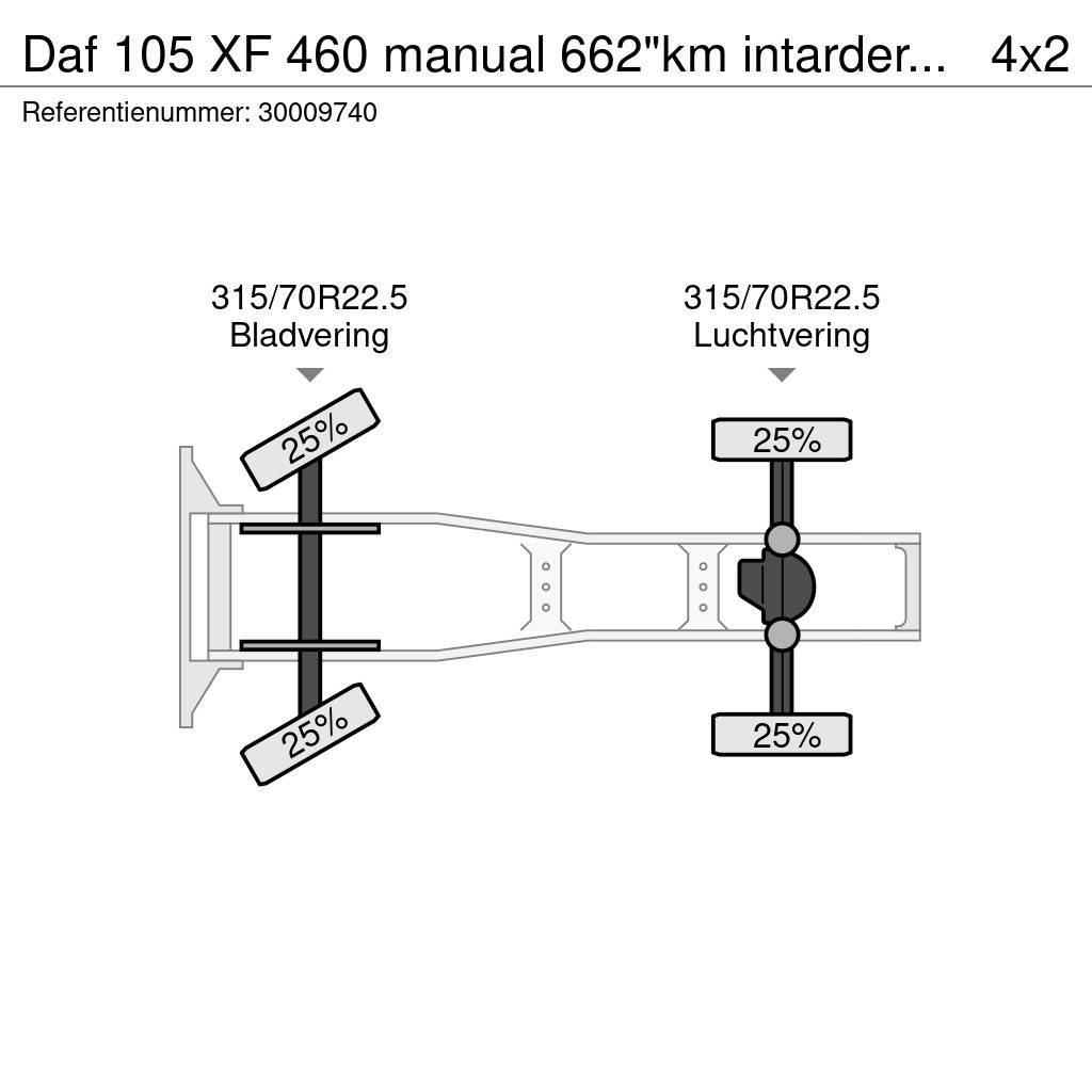 DAF 105 XF 460 manual 662"km intarder hydraulic Tahače