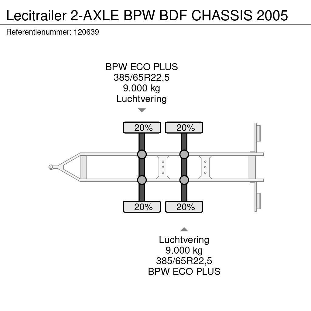 Lecitrailer 2-AXLE BPW BDF CHASSIS 2005 Snímatelné nástavby