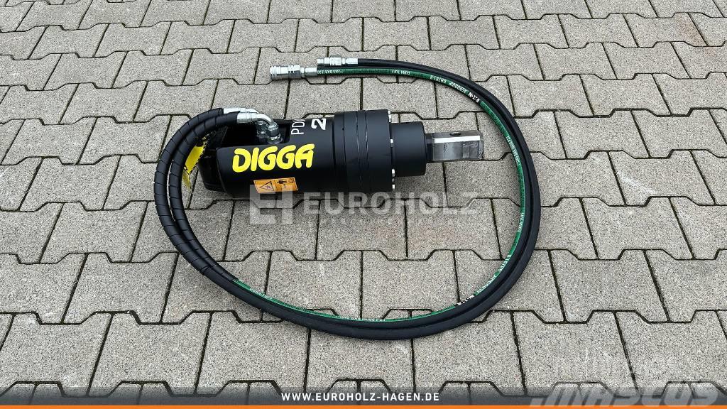  [Digga] Digga PDX2 Erdbohrer Motor mit Schläuchen Vrtací stroje