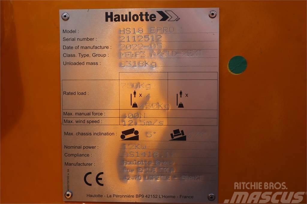Haulotte HS18EPRO Valid Inspection, *Guarantee! Full Electr Nůžková zvedací plošina