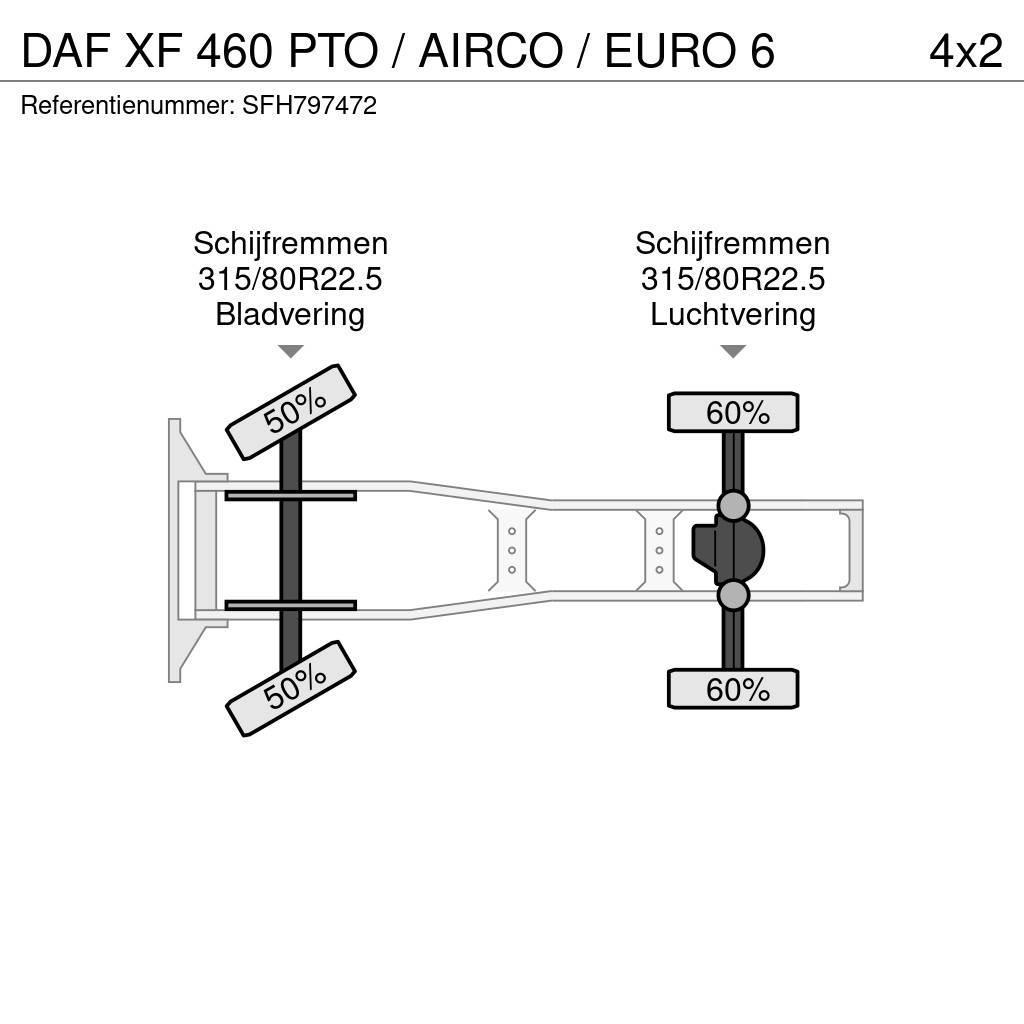 DAF XF 460 PTO / AIRCO / EURO 6 Tahače