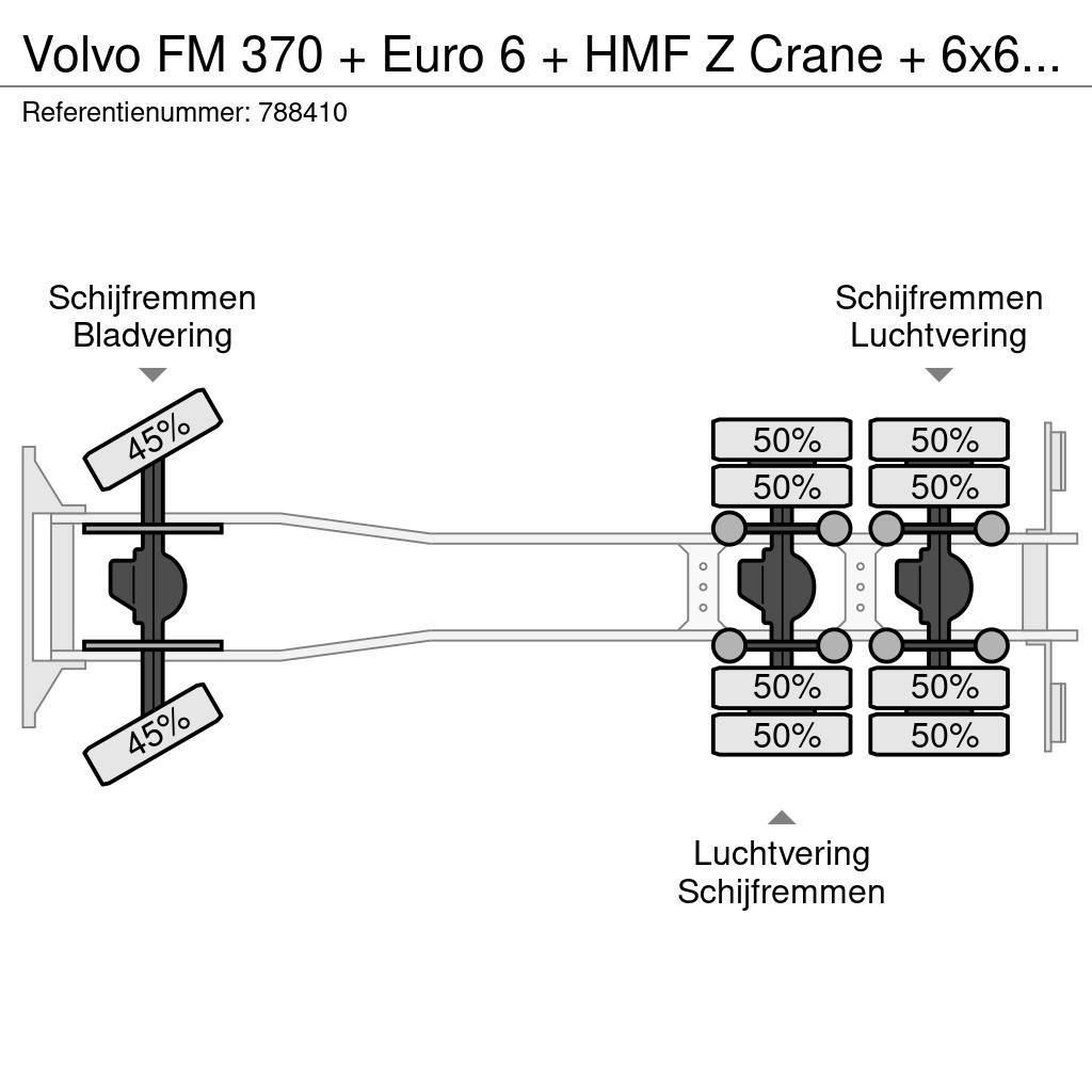 Volvo FM 370 + Euro 6 + HMF Z Crane + 6x6 + Hardox KIPPE Univerzální terénní jeřáby