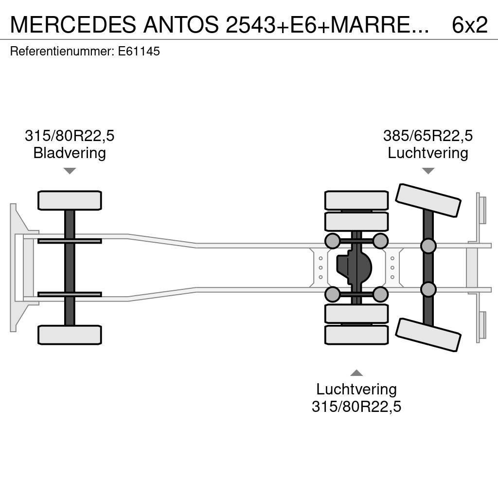 Mercedes-Benz ANTOS 2543+E6+MARREL20T Kontejnerový rám/Přepravníky kontejnerů