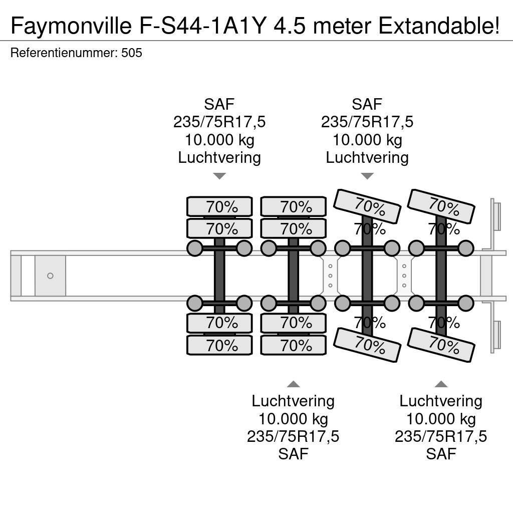 Faymonville F-S44-1A1Y 4.5 meter Extandable! Podvalníkové návěsy