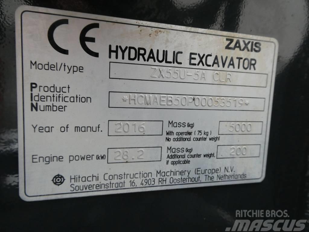 Hitachi ZX 55 U-5 A CLR Mini rýpadla < 7t