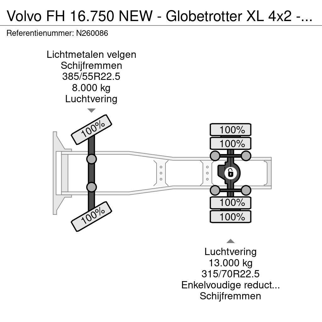Volvo FH 16.750 NEW - Globetrotter XL 4x2 - Full spec - Tahače