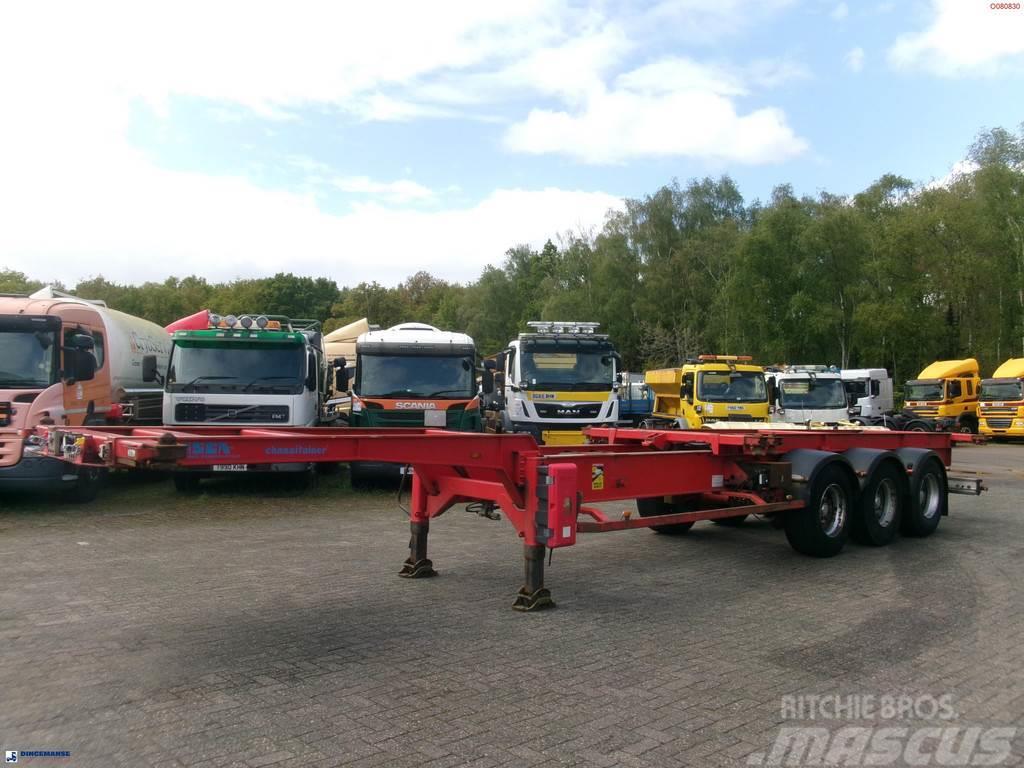 Asca 3-axle container trailer 20-40-45 ft + hydraulics Kontejnerové návěsy