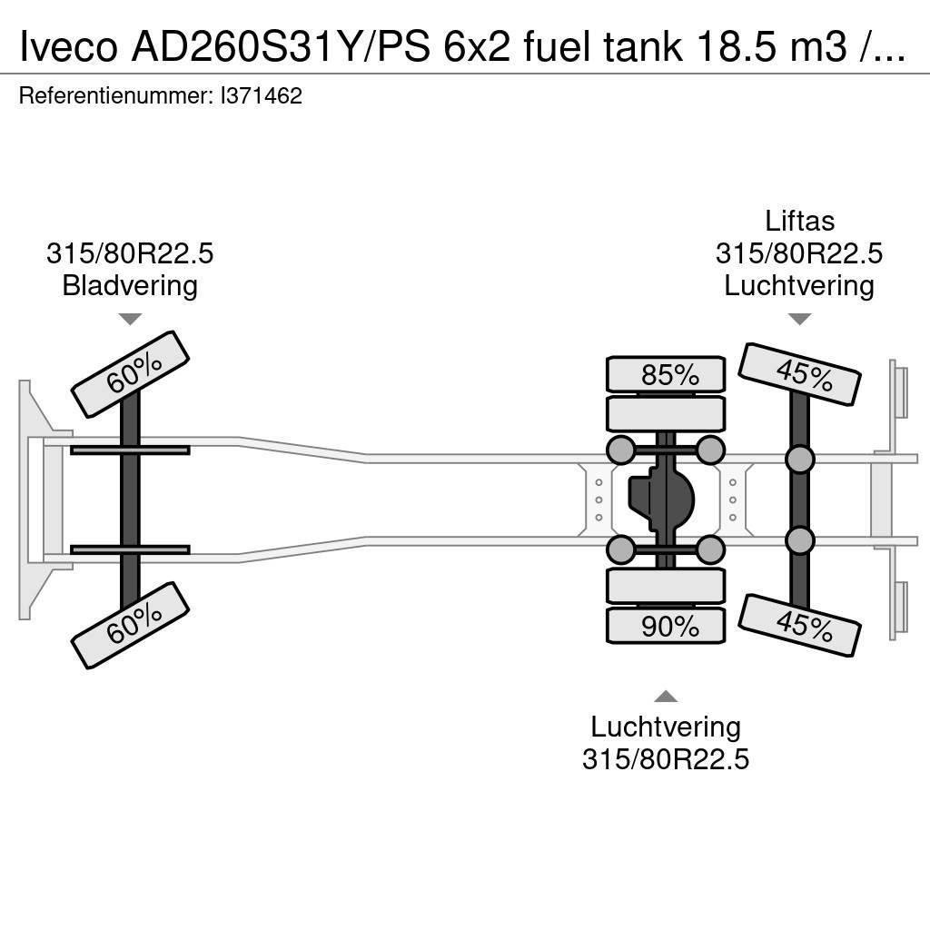 Iveco AD260S31Y/PS 6x2 fuel tank 18.5 m3 / 5 comp Cisternové vozy