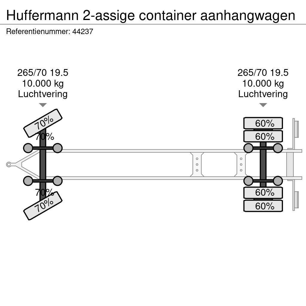 Hüffermann 2-assige container aanhangwagen Kontejnerové přívěsy