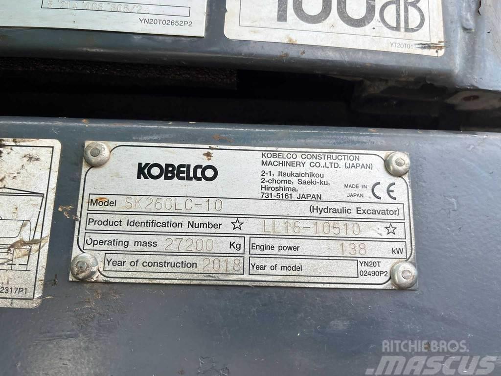 Kobelco SK 260 LC-10 2 BUCKETS / AC / CENTRAL LUBRICATION Pásová rýpadla