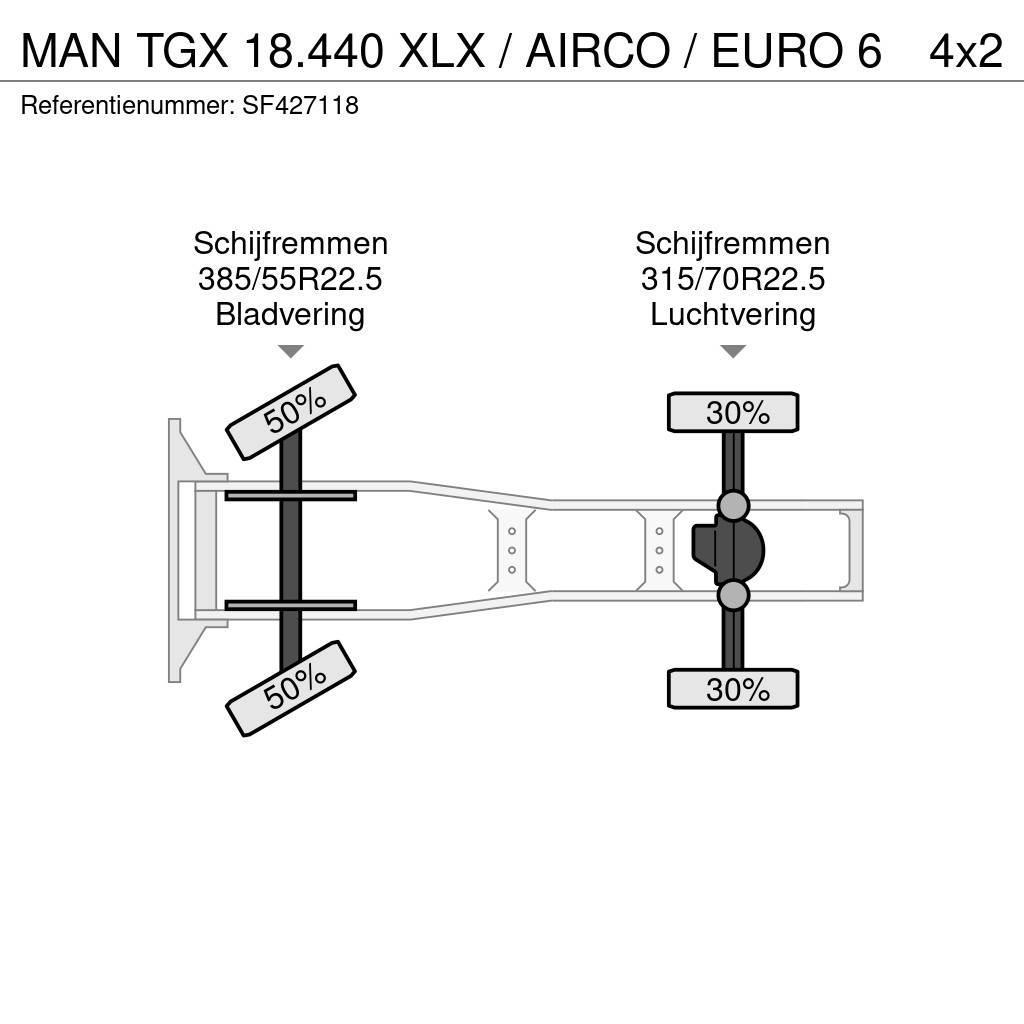 MAN TGX 18.440 XLX / AIRCO / EURO 6 Tahače