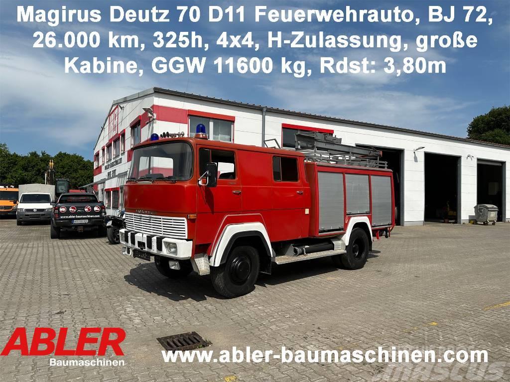 Magirus Deutz 70 D11 Feuerwehrauto 4x4 H-Zulassung Skříňová nástavba