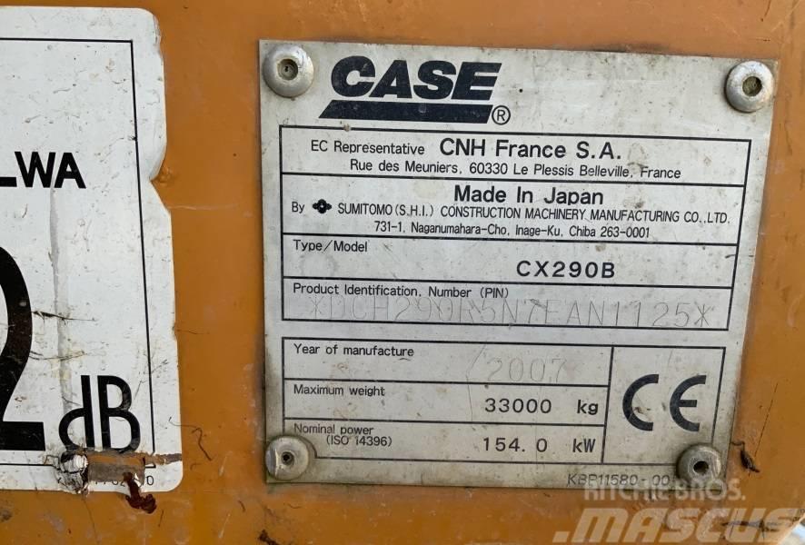 CASE CX 290 B + ROTOTILT Pásová rýpadla