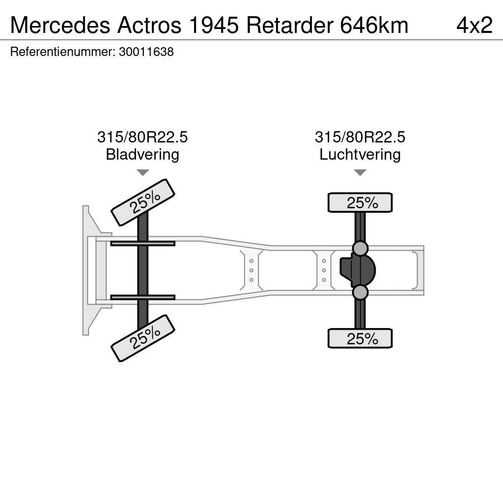 Mercedes-Benz Actros 1945 Retarder 646km Tahače